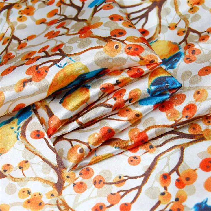 printed silk satin fabric