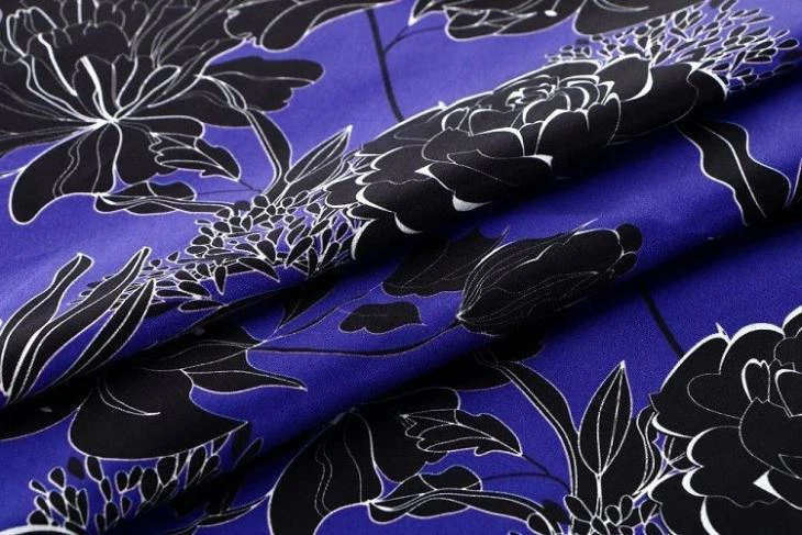 printed silk satin fabric(001)